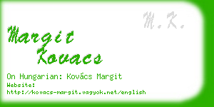 margit kovacs business card